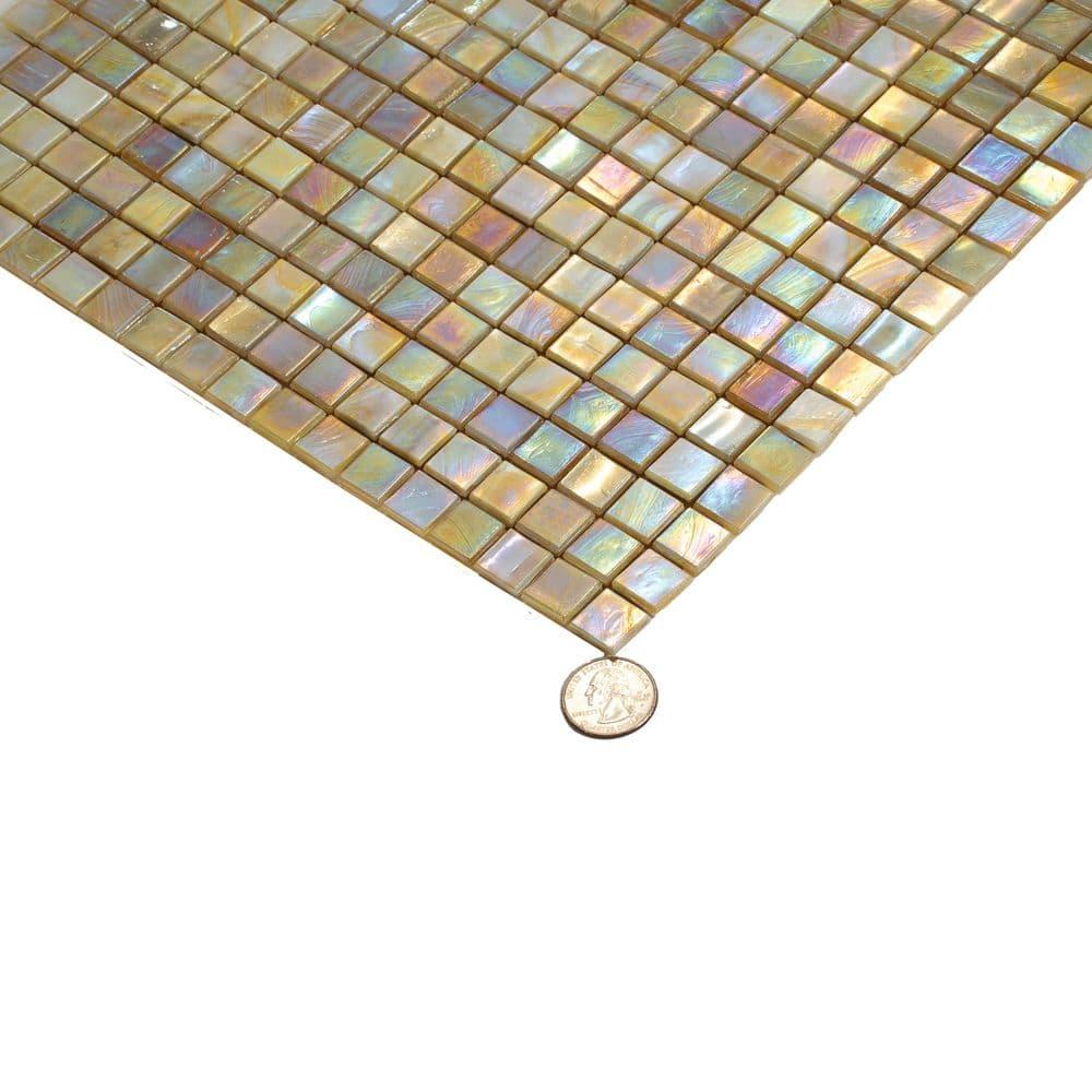 Skosh 0.6" x 0.6" Glass Grid Mosaic Wall & Floor Tile
