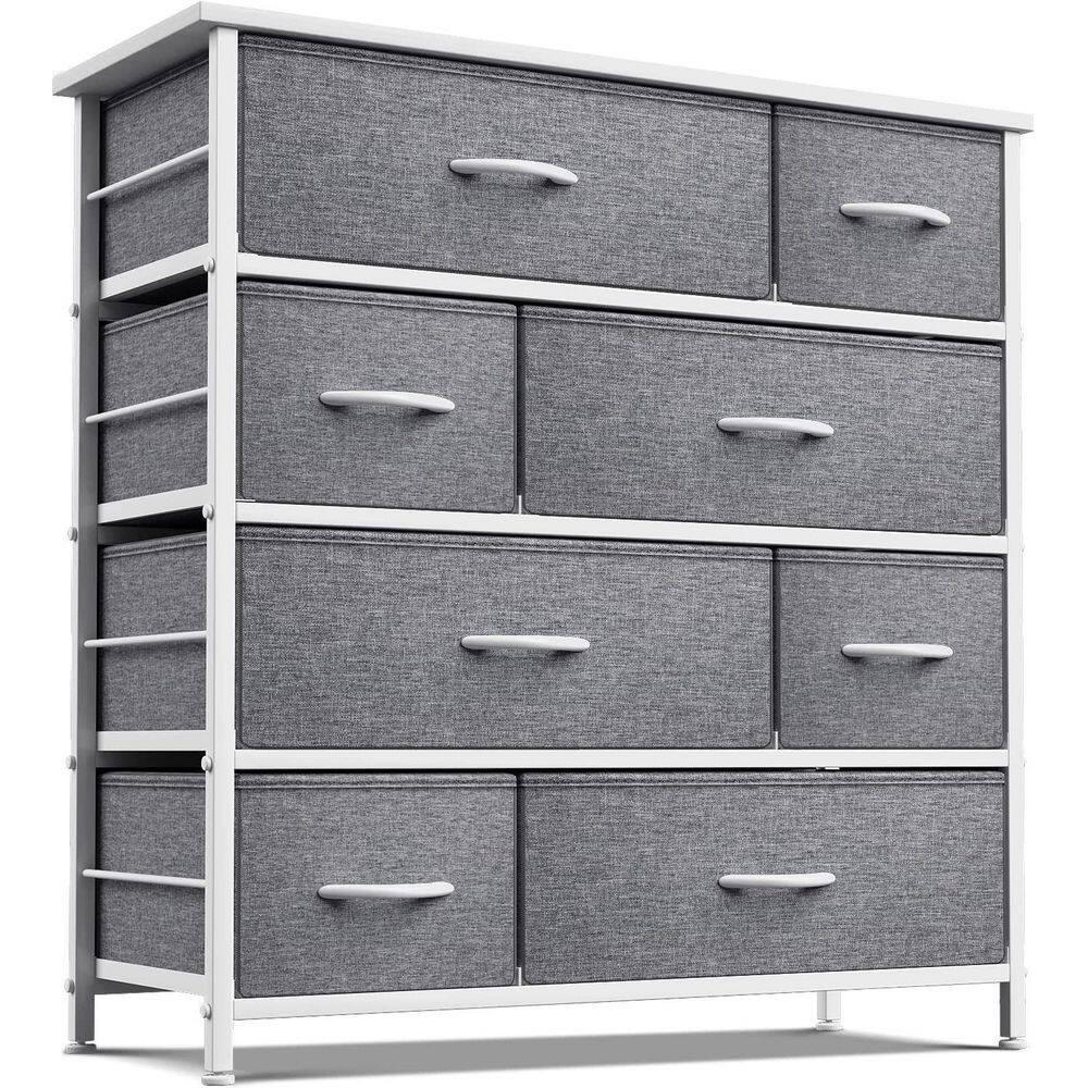 Sorbus Sorbus 8 Drawers Dresser with Steel Frame and Wood Top