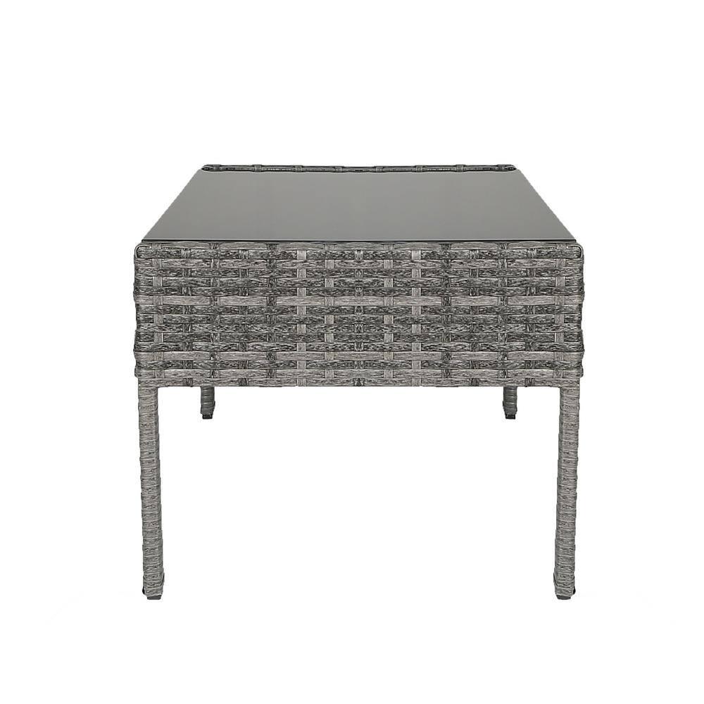 Morada 4-Piece Woven Rattan Wicker Sofa Set, Navy