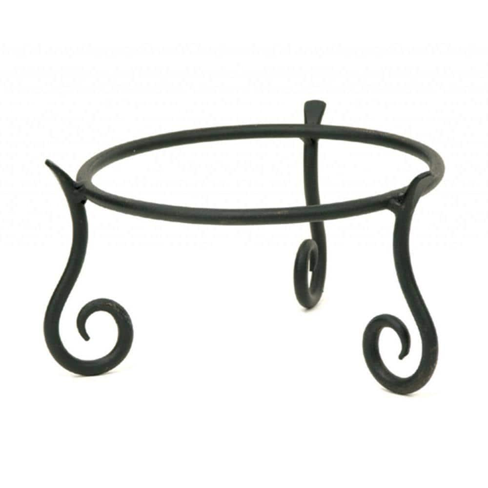 Achla Designs GBS-22 Short Wrought Iron Metal Plant birdbath Bowl Stand Flowerpot Holder, 9.5x6 inches, Black