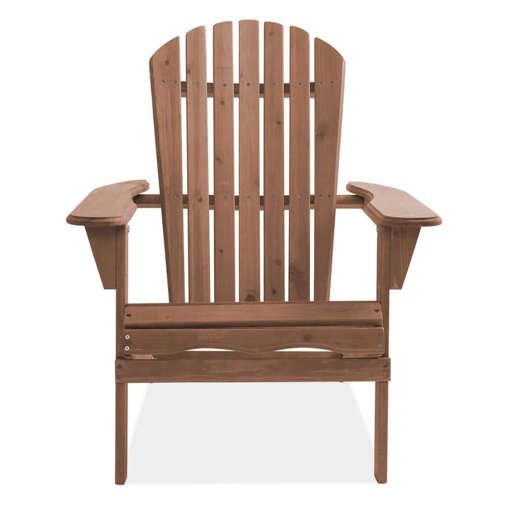 Casafield Folding Wooden Adirondack Chair, Pre-Assembled Backrest