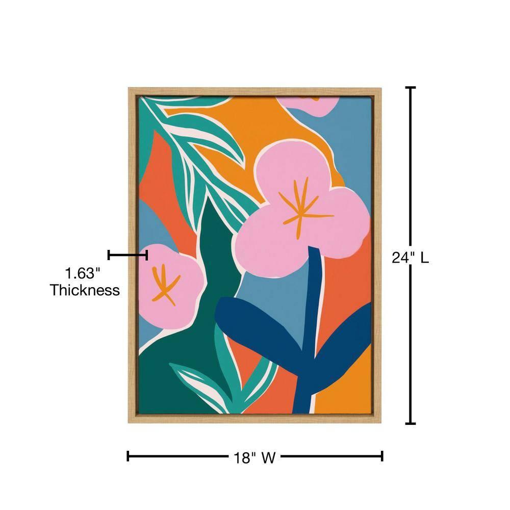 18" x 24" Sylvie Oaxaca Garden Framed Canvas by Kate Aurelia Holloway Natural - Kate & Laurel All Things Decor
