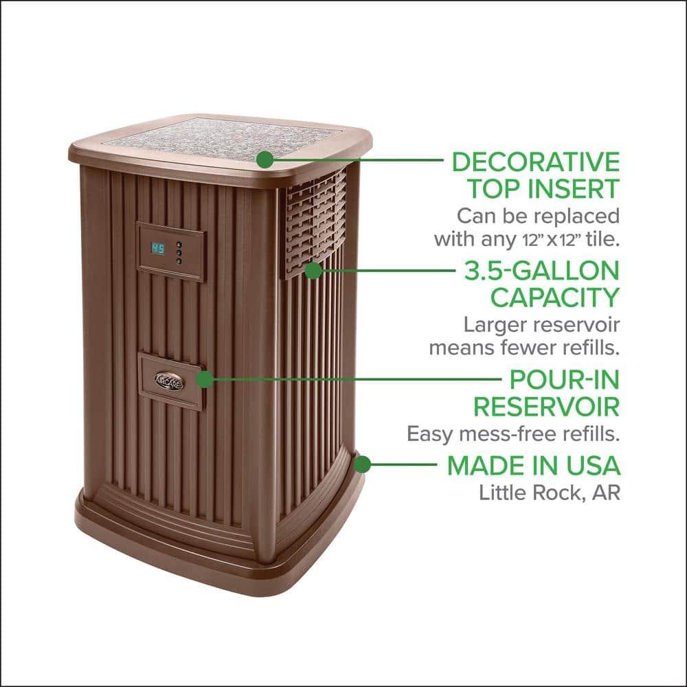 AIRCARE Style Nutmeg Whole House Pedestal Evaporative Humidifier for 2400 Square Feet