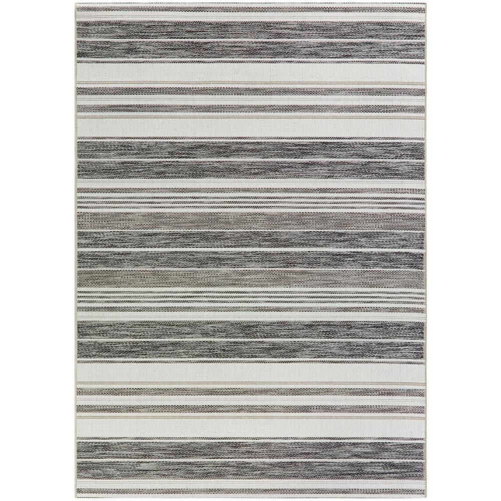 Balta Alexie Coastal Stripes Indoor/ Outdoor Area Rug Grey 7'10" x 10' 8' x 10' Taupe, Ivory, Cream