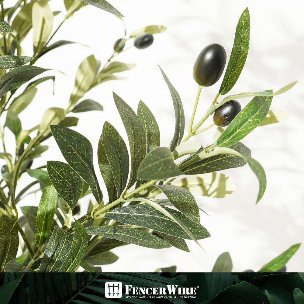 CAPHAUS CAPHAUS Artificial Olive Tree with Fruit, Fake Potted Topiary Tree with Dried Moss, 5 / 6 / 7 Feet