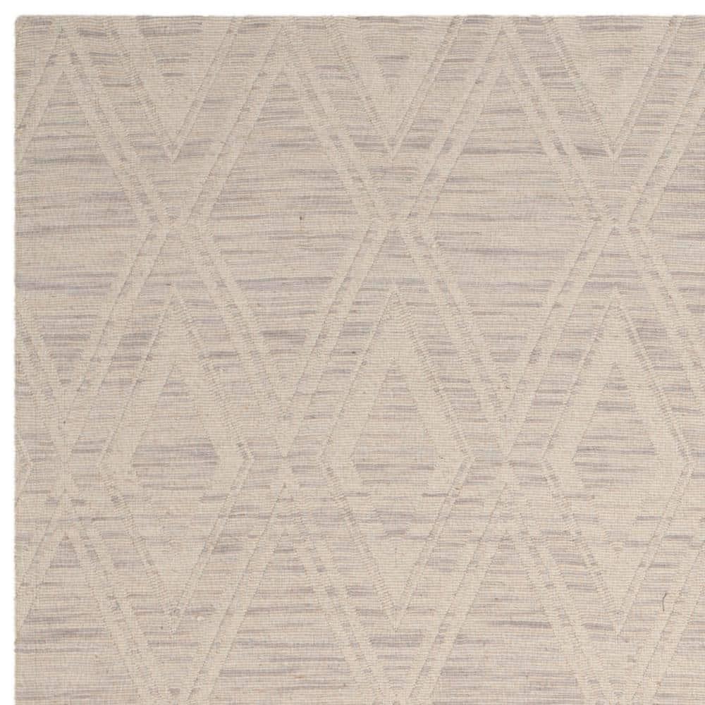 Marbella MRB312 Hand Loomed Indoor Area Rug - Silver/Ivory - 9'x12' - Safavieh