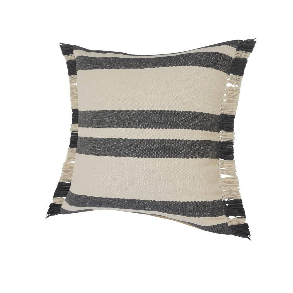 Rajani Home Roznick Fringed Cotton Throw Pillow