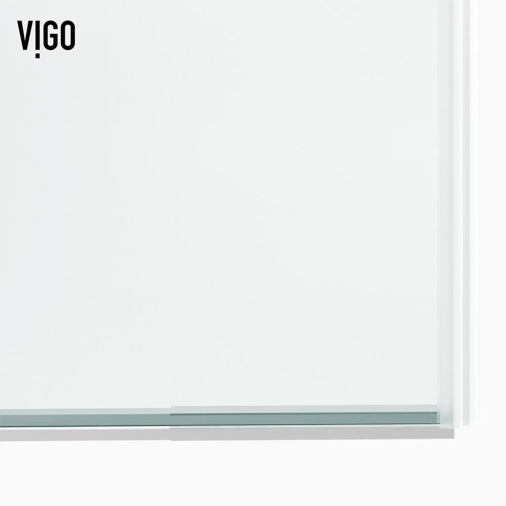 Houston 56-60" W x 66" H Double Sliding Frameless Tub Door with 3/8" Clear Glass