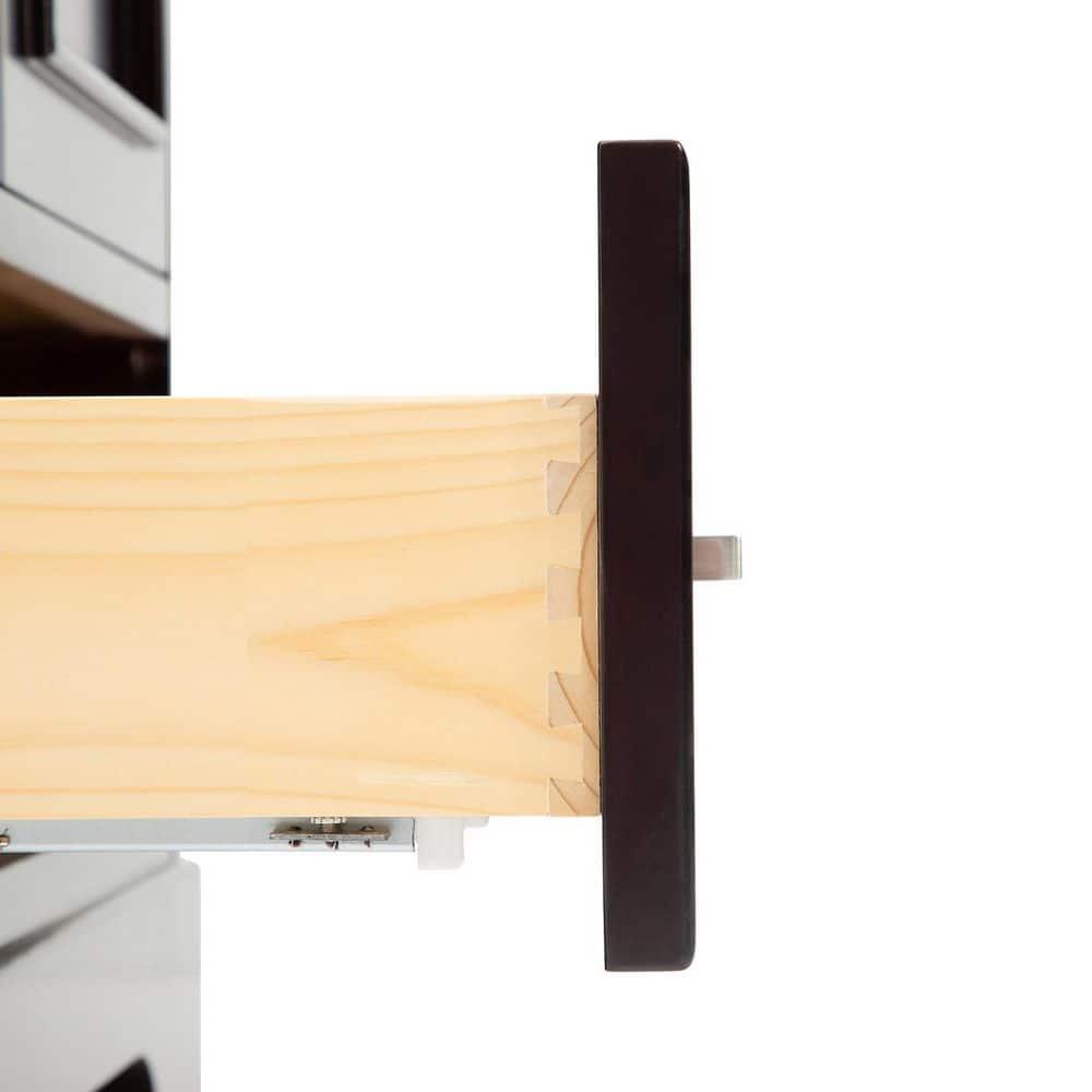 Ariel Stafford 85 in Double Sink Vanity Set in Espresso