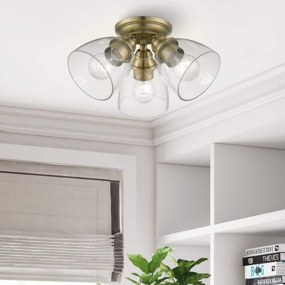Gunnbjorn 3-Light 14.25" Semi Flush Mount