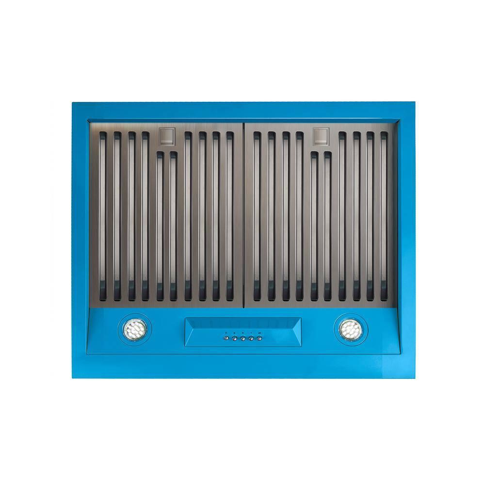 Classic Retro 24" 500 CFM Ducted Under Cabinet Range Hood with Stainless Steel Baffles and Light