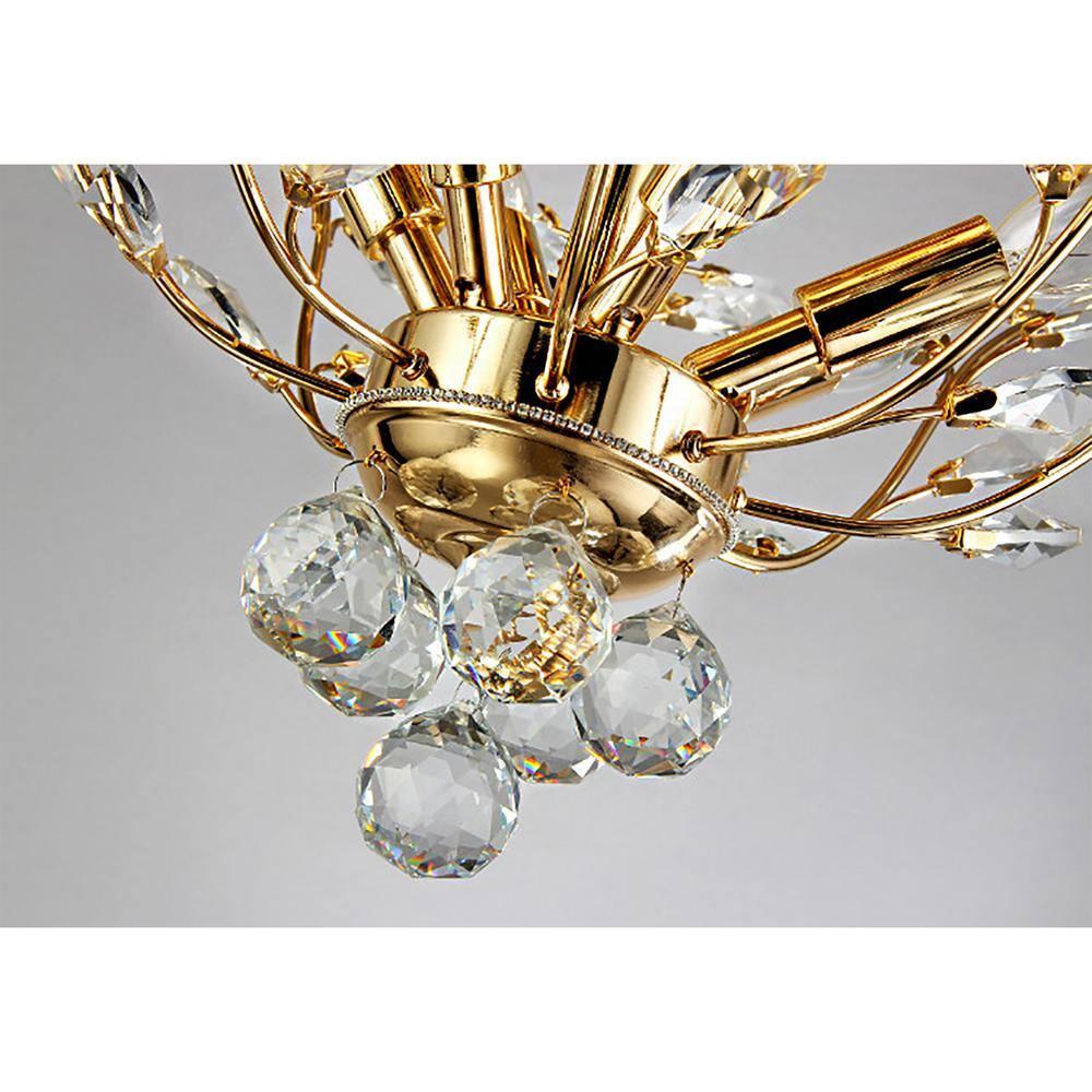Warehouse of Tiffany Ava 6-light Gold 27-inch Crystal Flush Mount