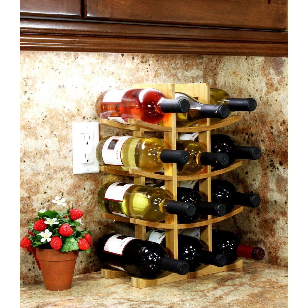 Oceanstar 12-Bottle Natural Wine Rack
