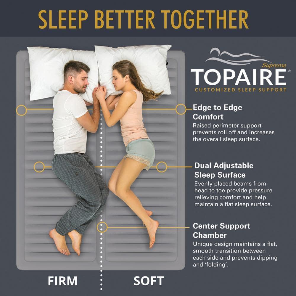Boyd Sleep Boyd Sleep TopAire Supreme Dual Adjustable Inflatable 4”Mattress Topper,