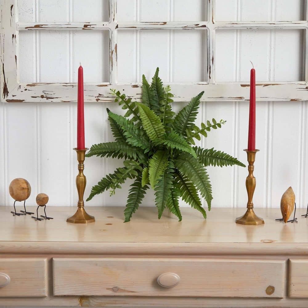 Nearly Natural 14-in Boston Fern Artificial Plant (Set of 6)