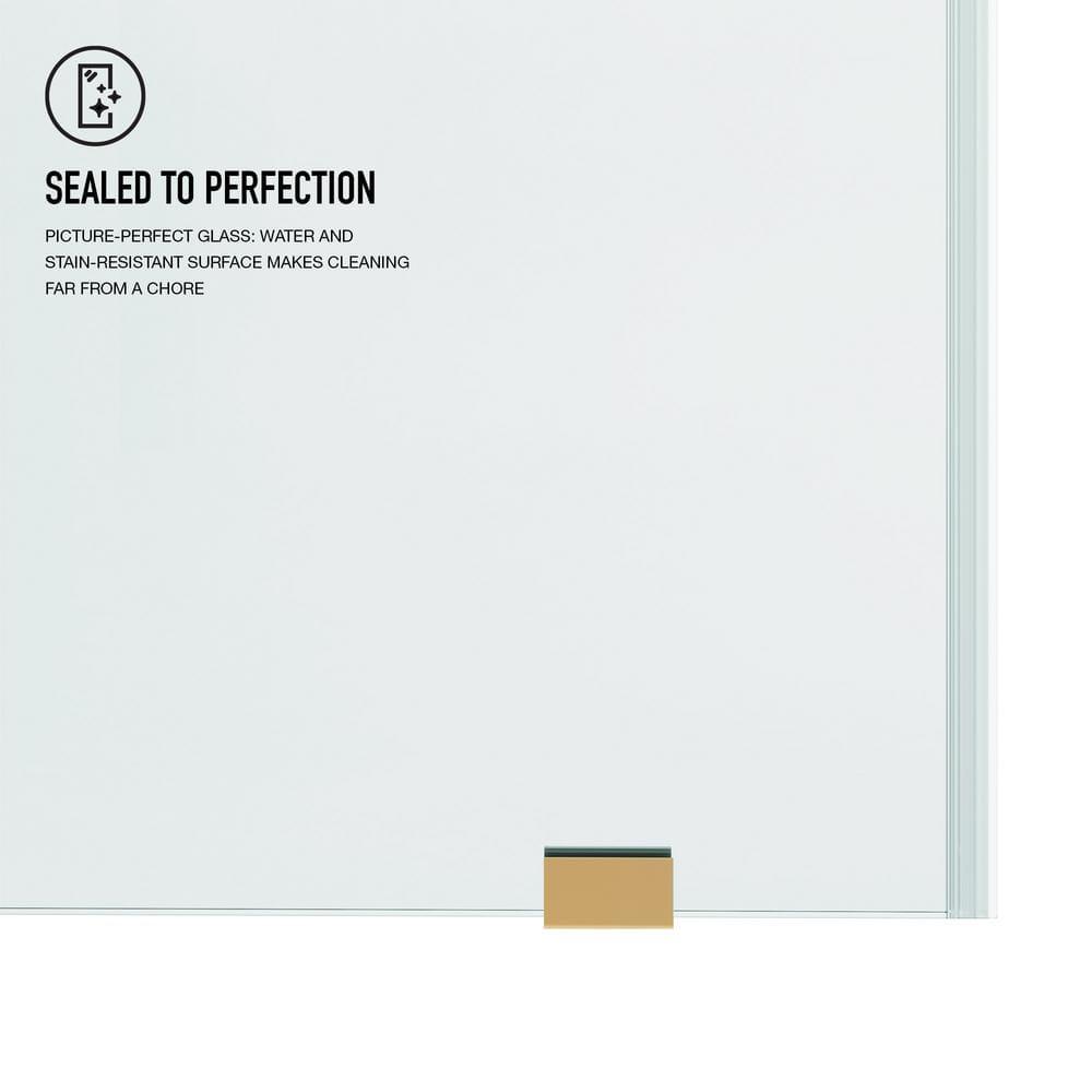 Hamilton 56-60" W x 78" H Sliding Frameless Shower Door with 3/8" Clear Glass