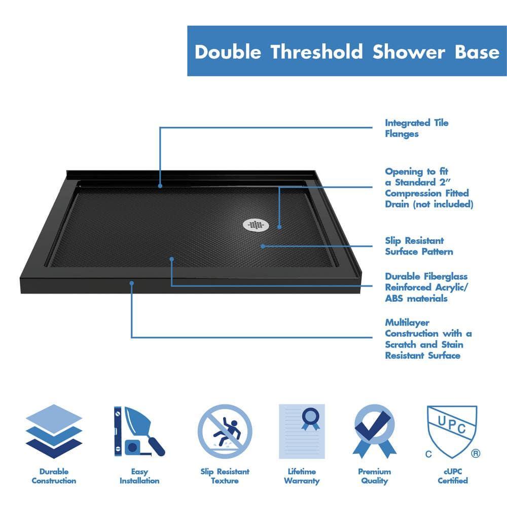 SlimLine 48" x 34" Double Threshold Shower Base