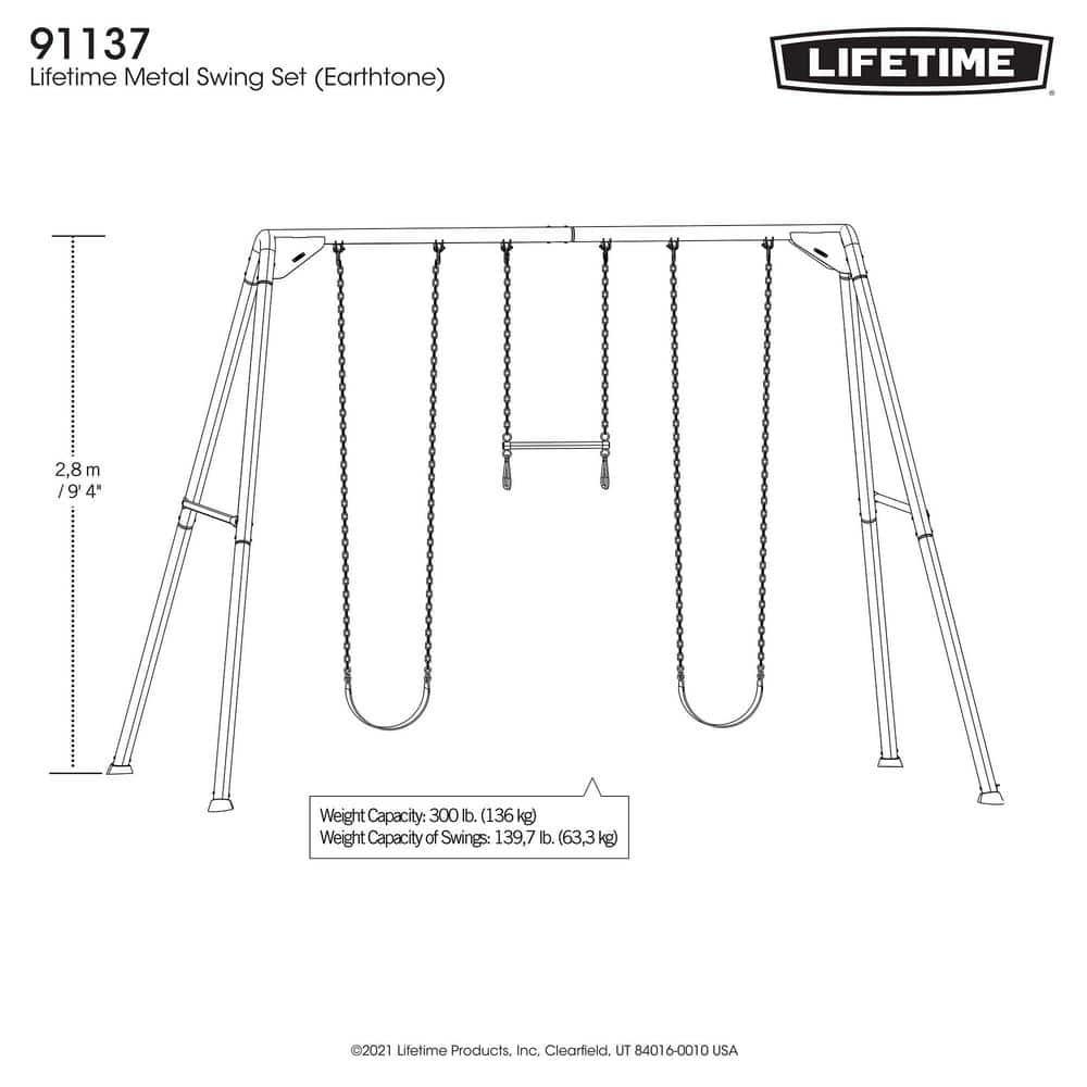 Lifetime Playset 10' Swing Set - Earthtone