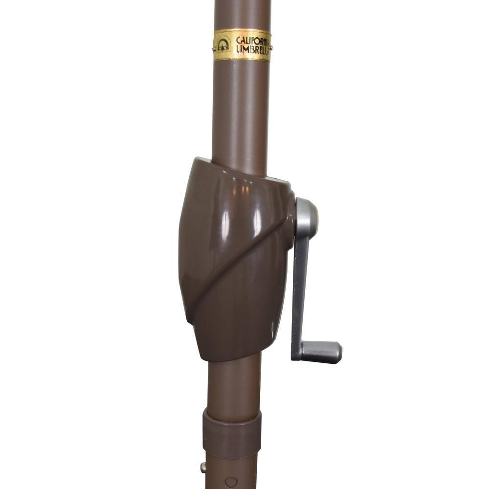 Teak Octagon Market Umbrella with Bronze Aluminum Pole