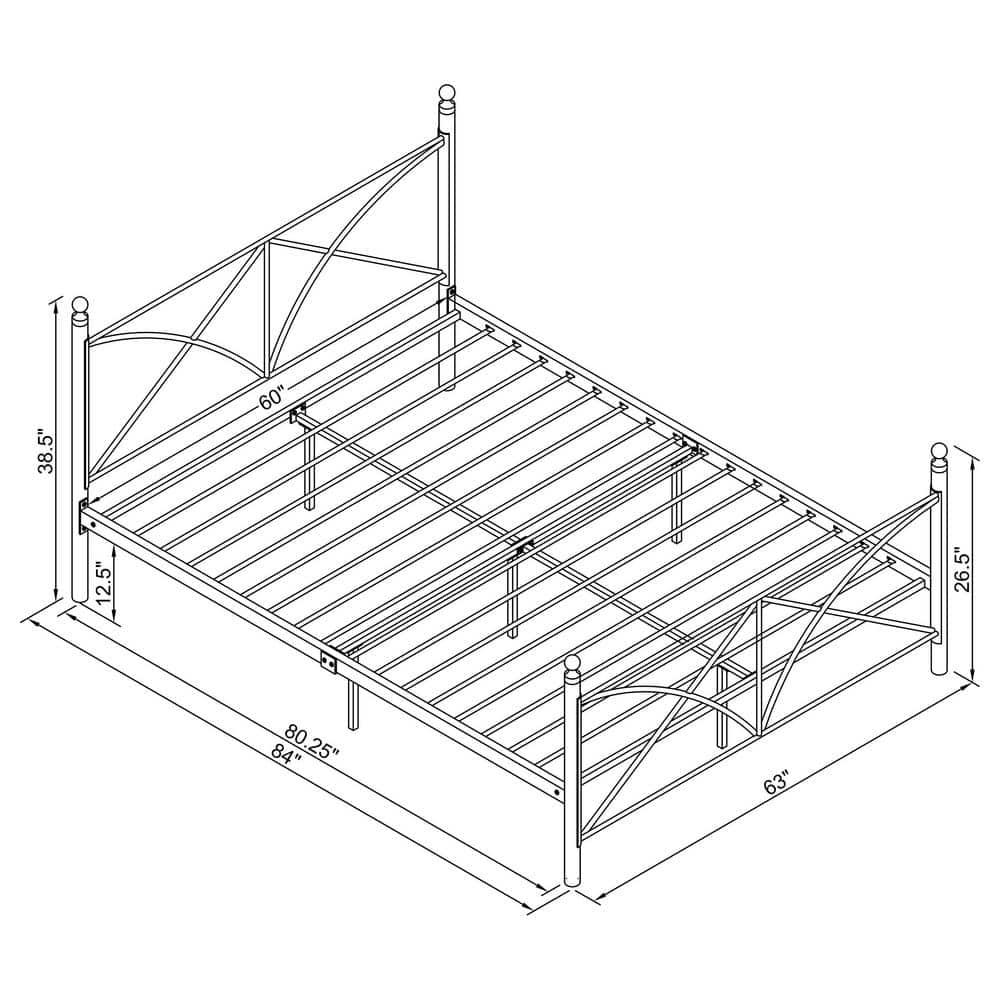 Hart Queen Metal Platform Bed, Matte White