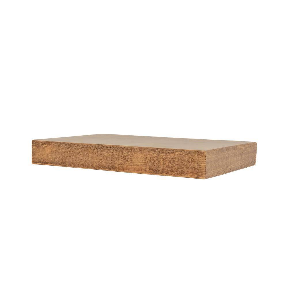 Dogberry Collections Dogberry Wood Floating Shelf  Kitchen Floating Shelf Or Living Room Floating Shelf  Wall Mount Included  Holds Up To 50 Lbs