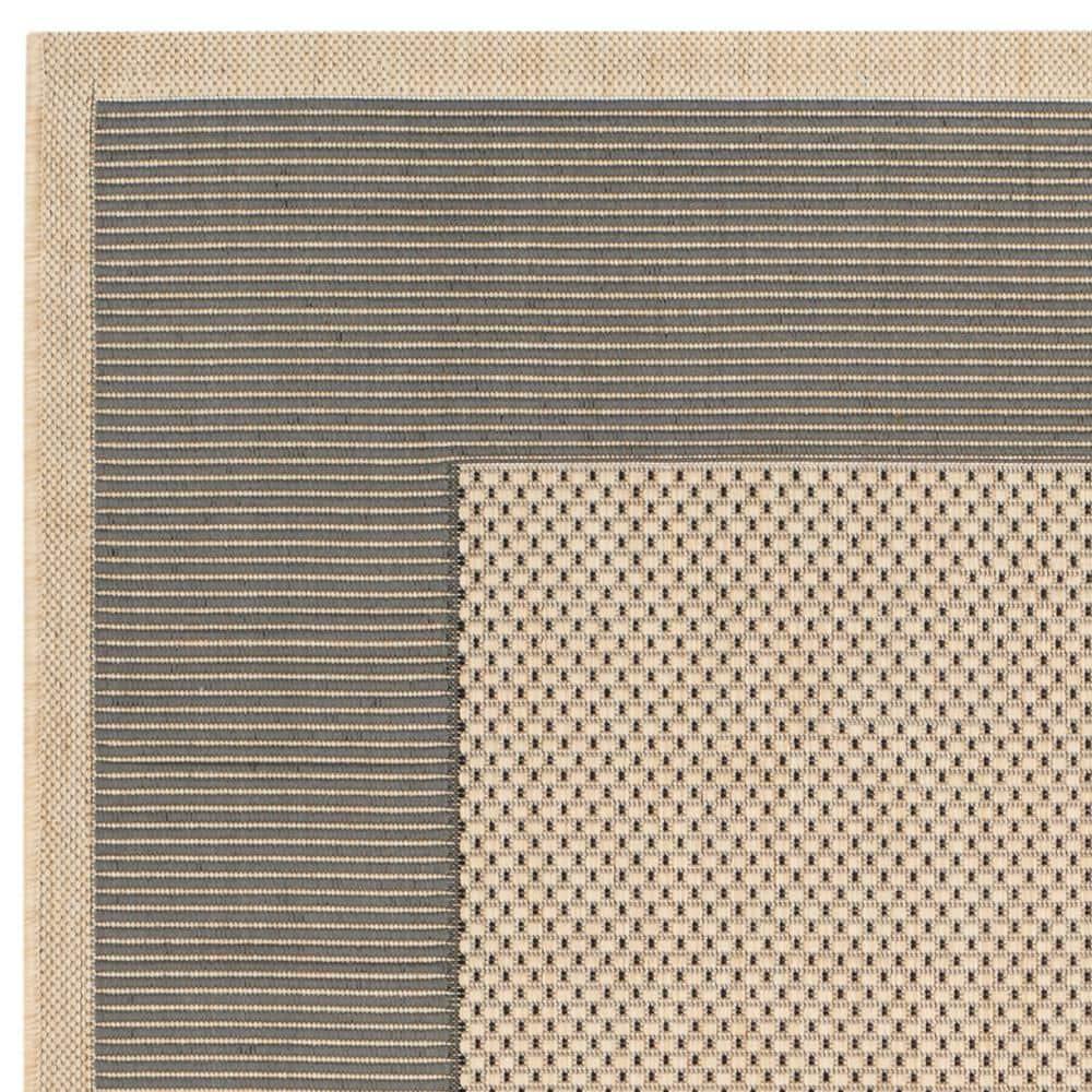 Courtyard CY7987 Power Loomed Indoor/Outdoor Area Rug - Grey/Cream - 8'x11' - Safavieh.