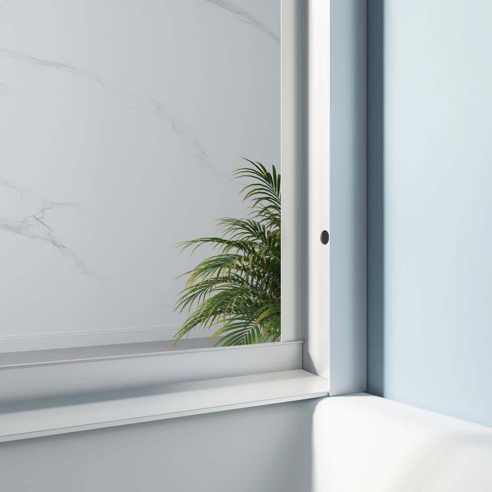 Jraty 57-60'' W x 62'' H Double Sliding Tub Door with Clear Tempered Glass