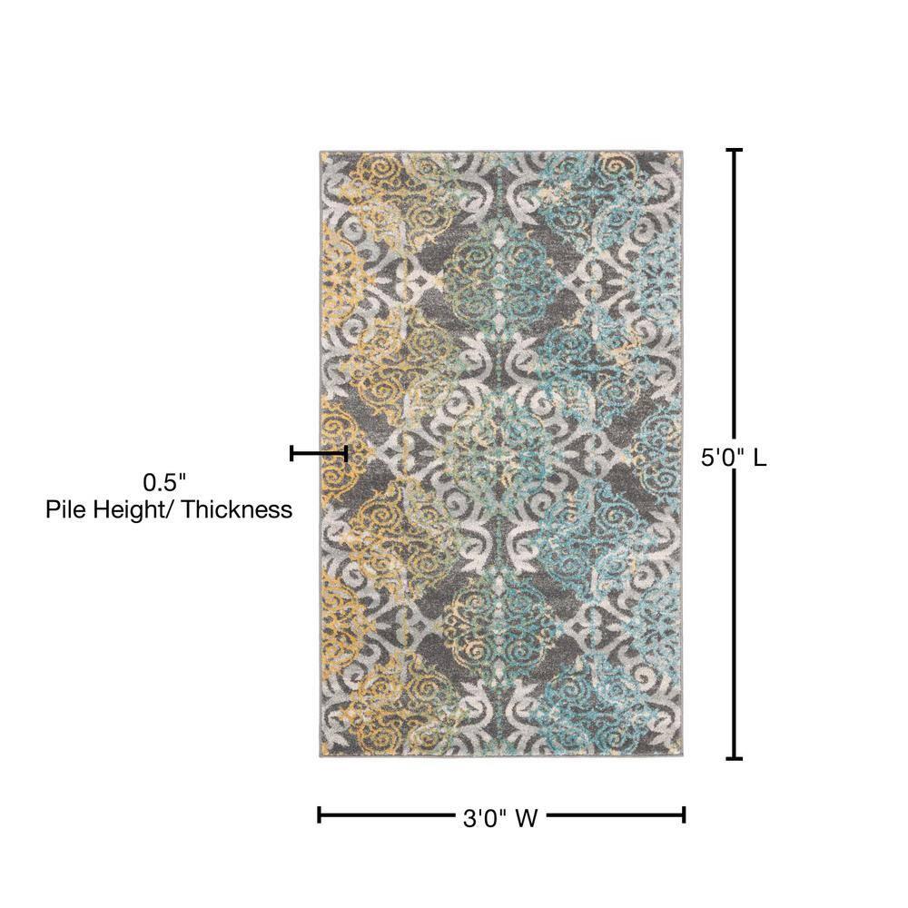 Evoke EVK230 Power Loomed Indoor Accent Rug - Grey/Ivory - 3'x5' - Safavieh