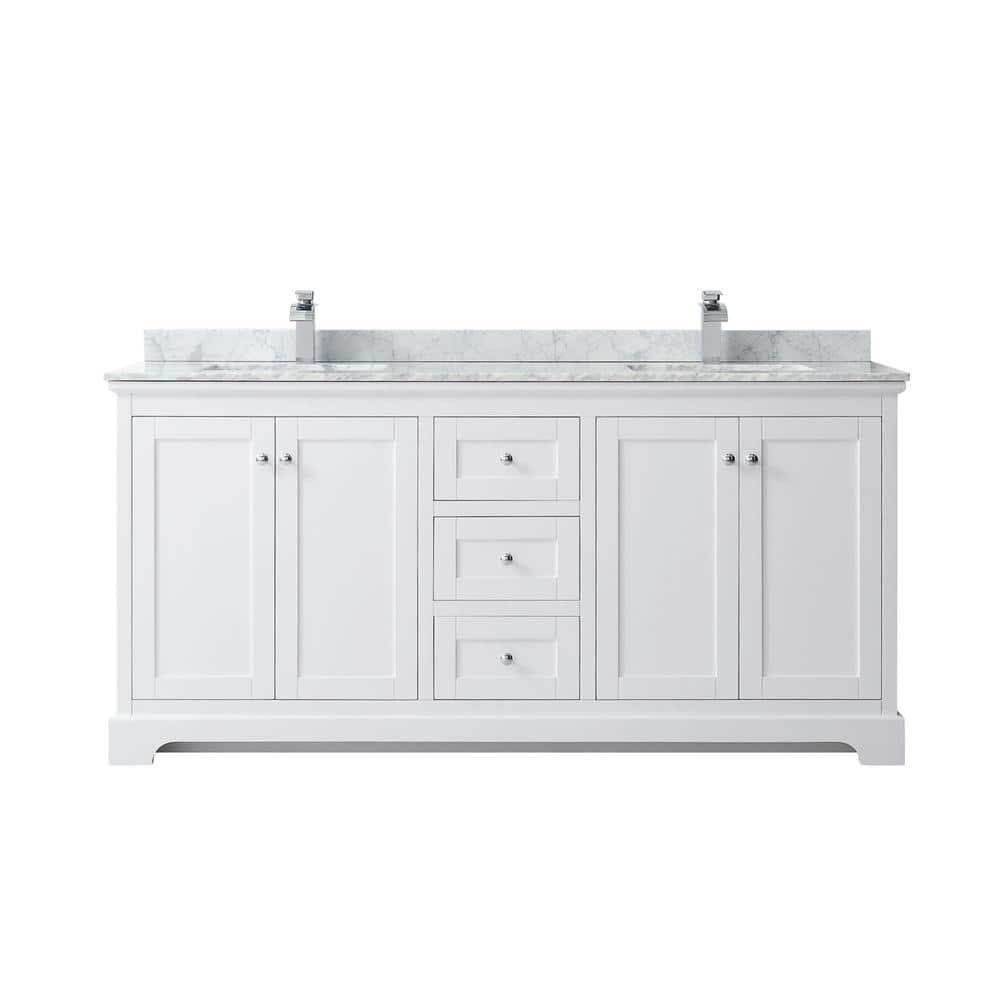 Avery 72'' Double Bathroom Vanity with Stone Top
