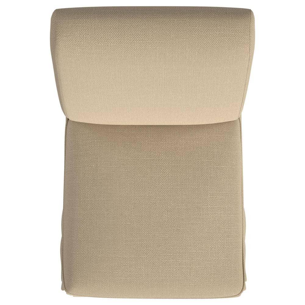 Coaster Shawna Fabric Upholstered Skirted Dining Chair in Khaki