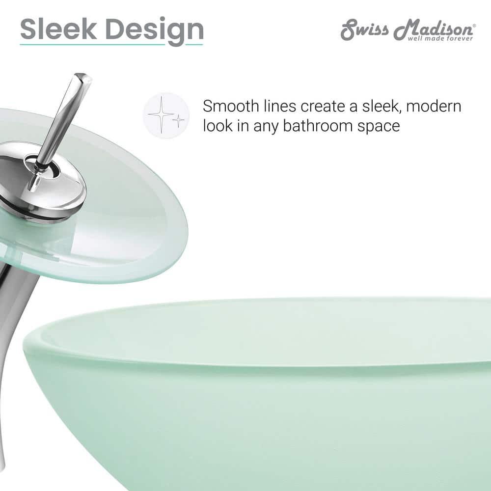 Cascade 16.5 Glass Vessel Sink with Faucet