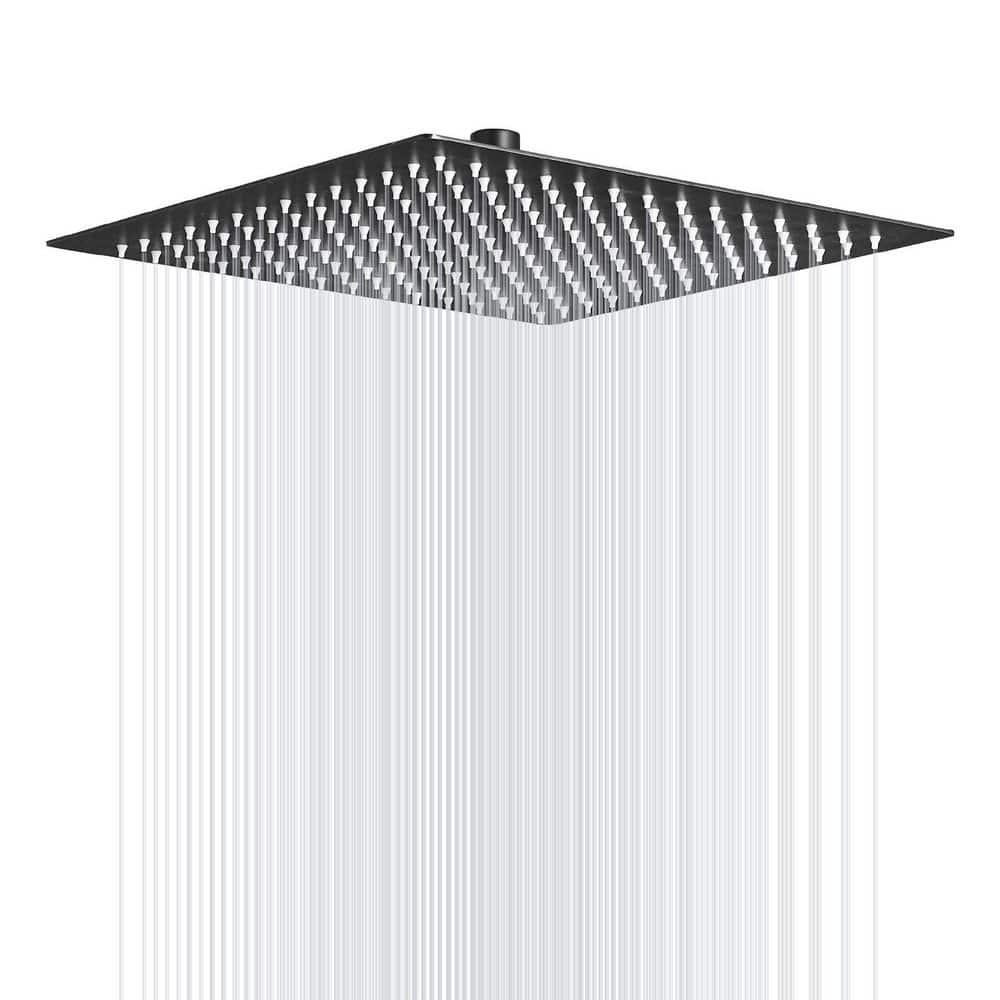 GhomeG GHGHS10B 10 Inch Stainless Steel Shower Head, Square