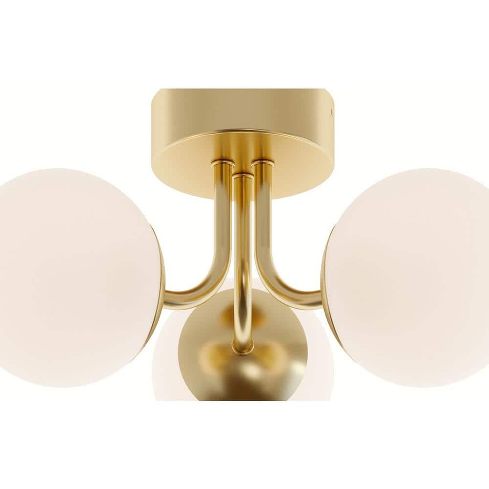 Satin Nickel 15.5" Modern LED Semi-Flush Indoor/Outdoor Light
