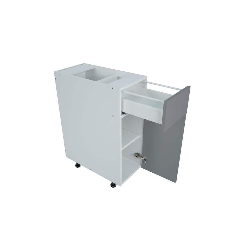 Cambridge Ready to assemble Matte Gray Base Kitchen Cabinet,1 Drawer
