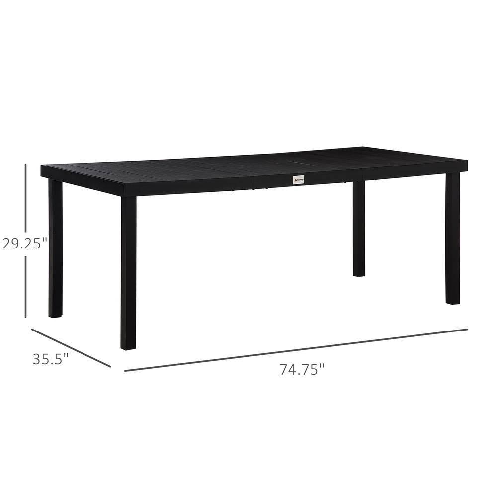 Outsunny Rectangular Outdoor Dining Table