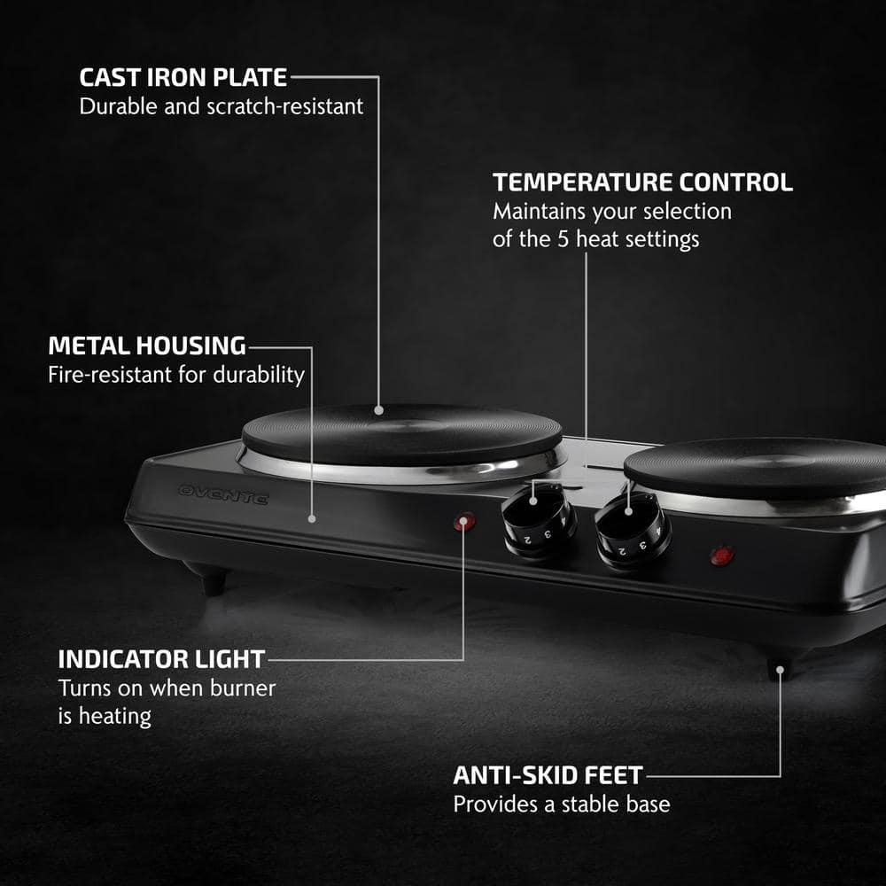 Ovente OVENTE Electric Double Cast Iron Burner