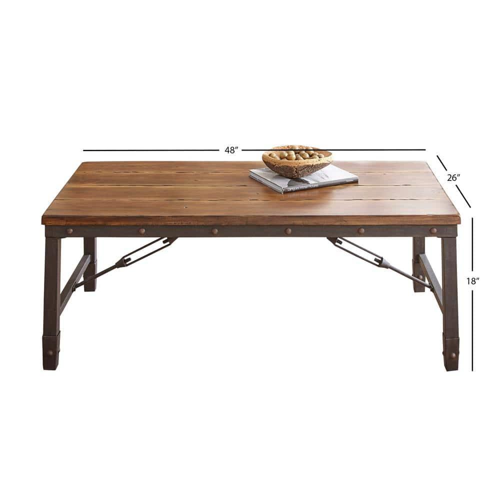 Ashford Cocktail Table Antique Honey - Steve Silver: Engineered Hardwoods, Pine Veneers, Iron Stretchers