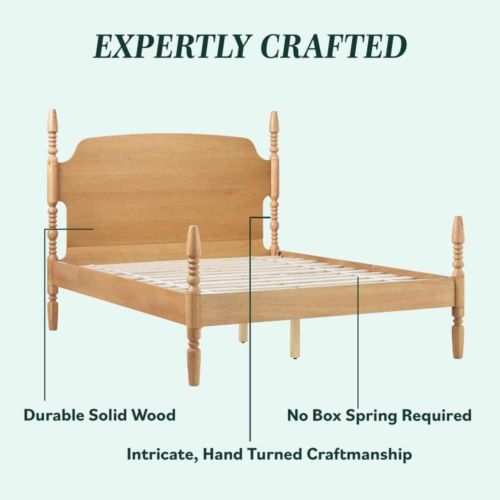 Vivienne Traditional Easy Assembly Solid Wood Turned Spindle Bed