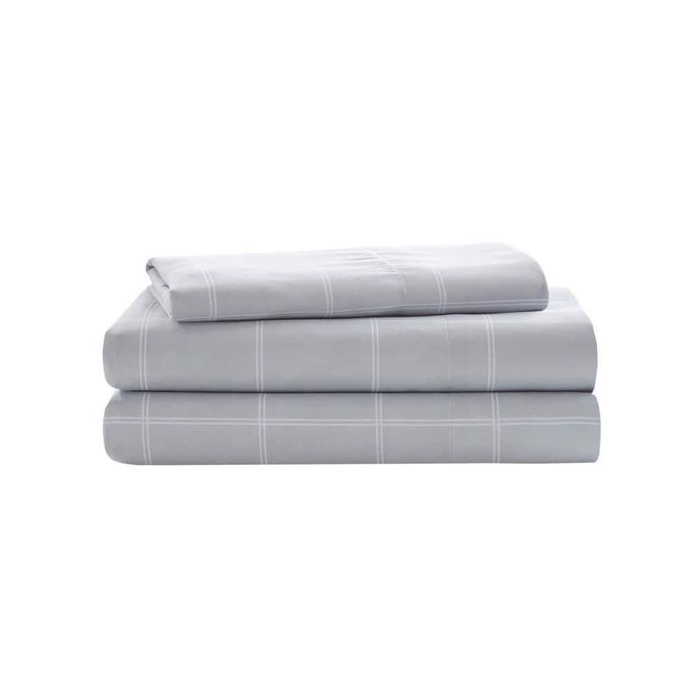 Intelligent Design Marsden Blue/Gray Microfiber Striped Comforter Set with Bed Sheets