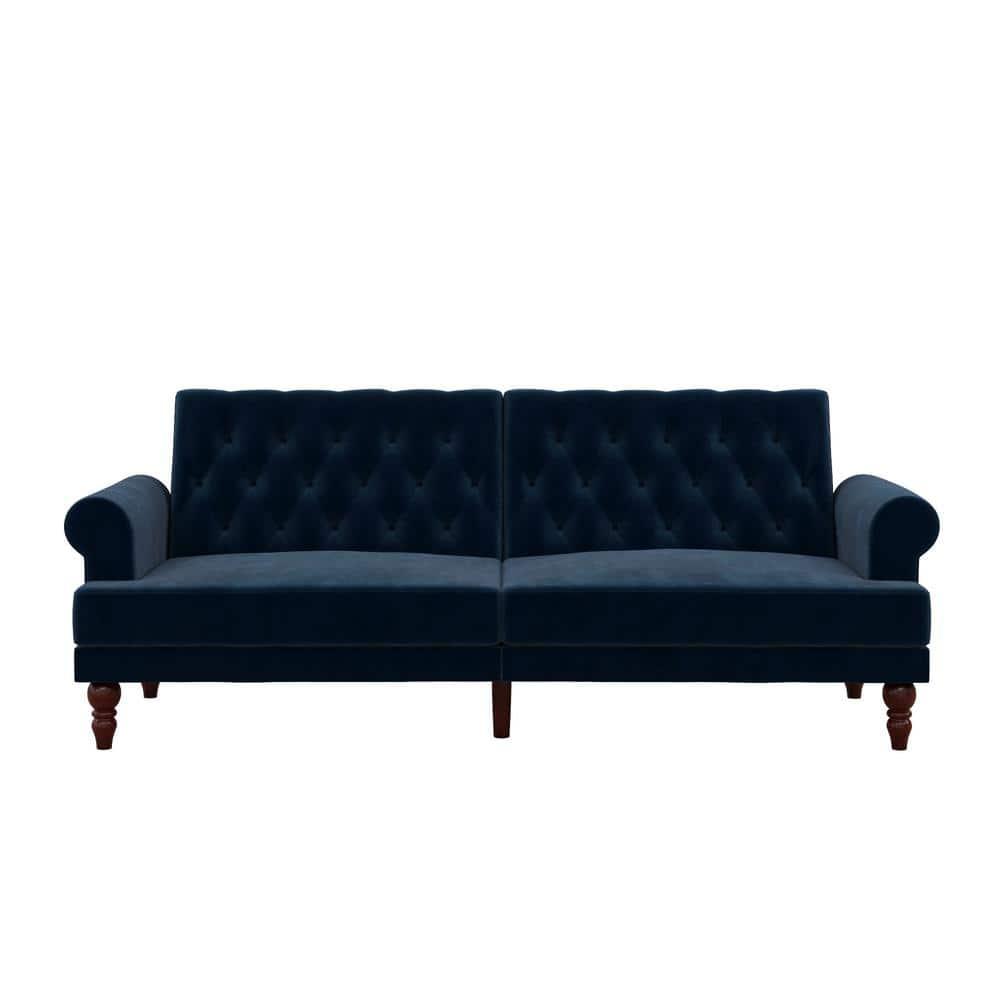 Cassidy Twin 83.5'' Velvet Tufted Convertible Sofa