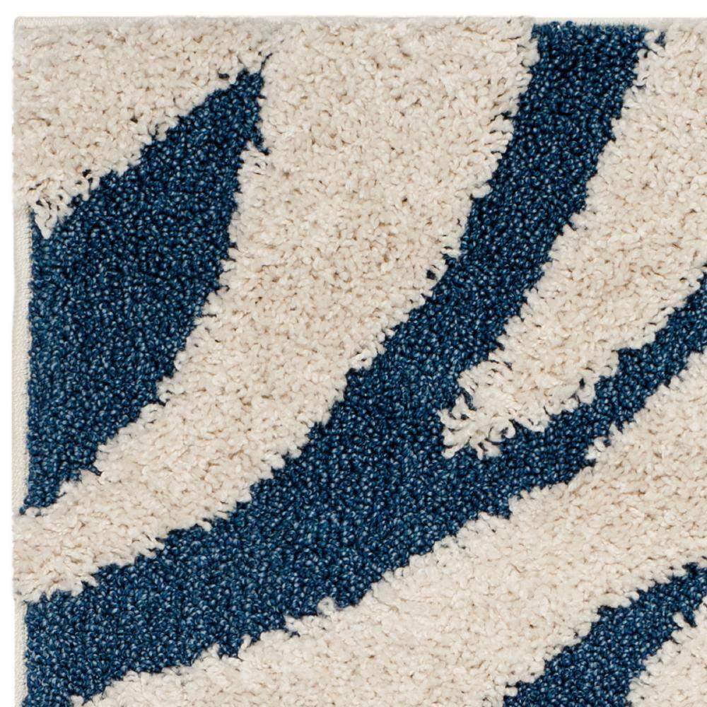 Florida Shag SG468 Power Loomed Indoor Accent Rug - Cream/Blue - 2'3"x4' - Safavieh.