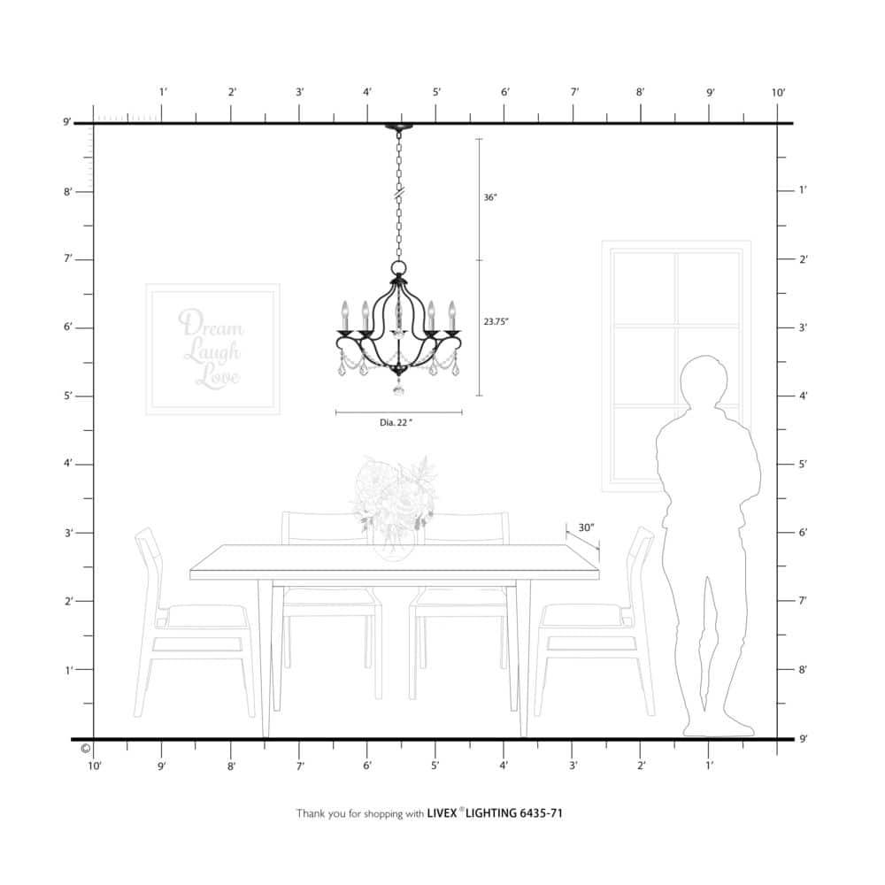 Livex Lighting Chesterfield 5 - Light Chandelier in  Hand Applied Venetian Golden Bronze