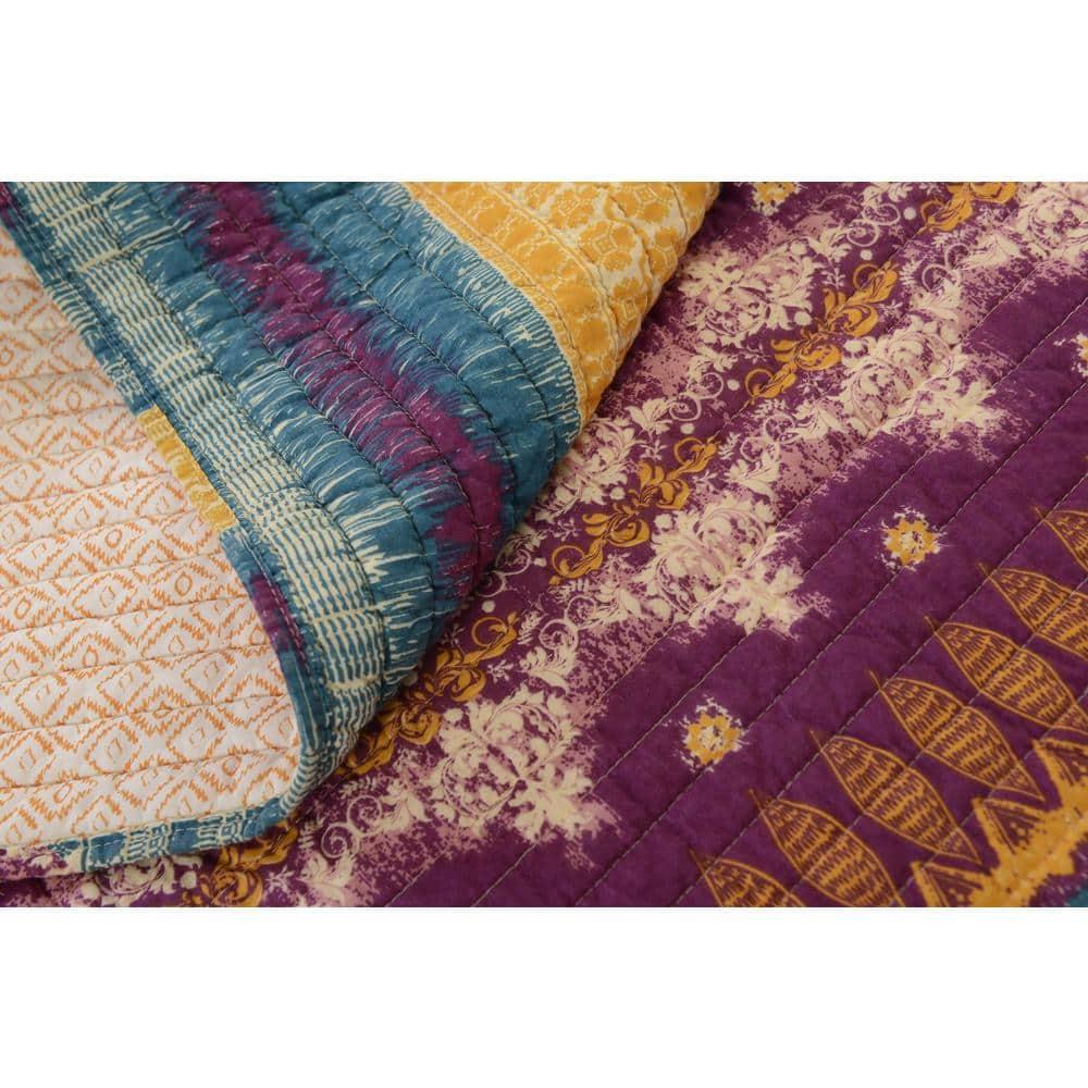 Southwest 100% Cotton Reversible Quilted Throw