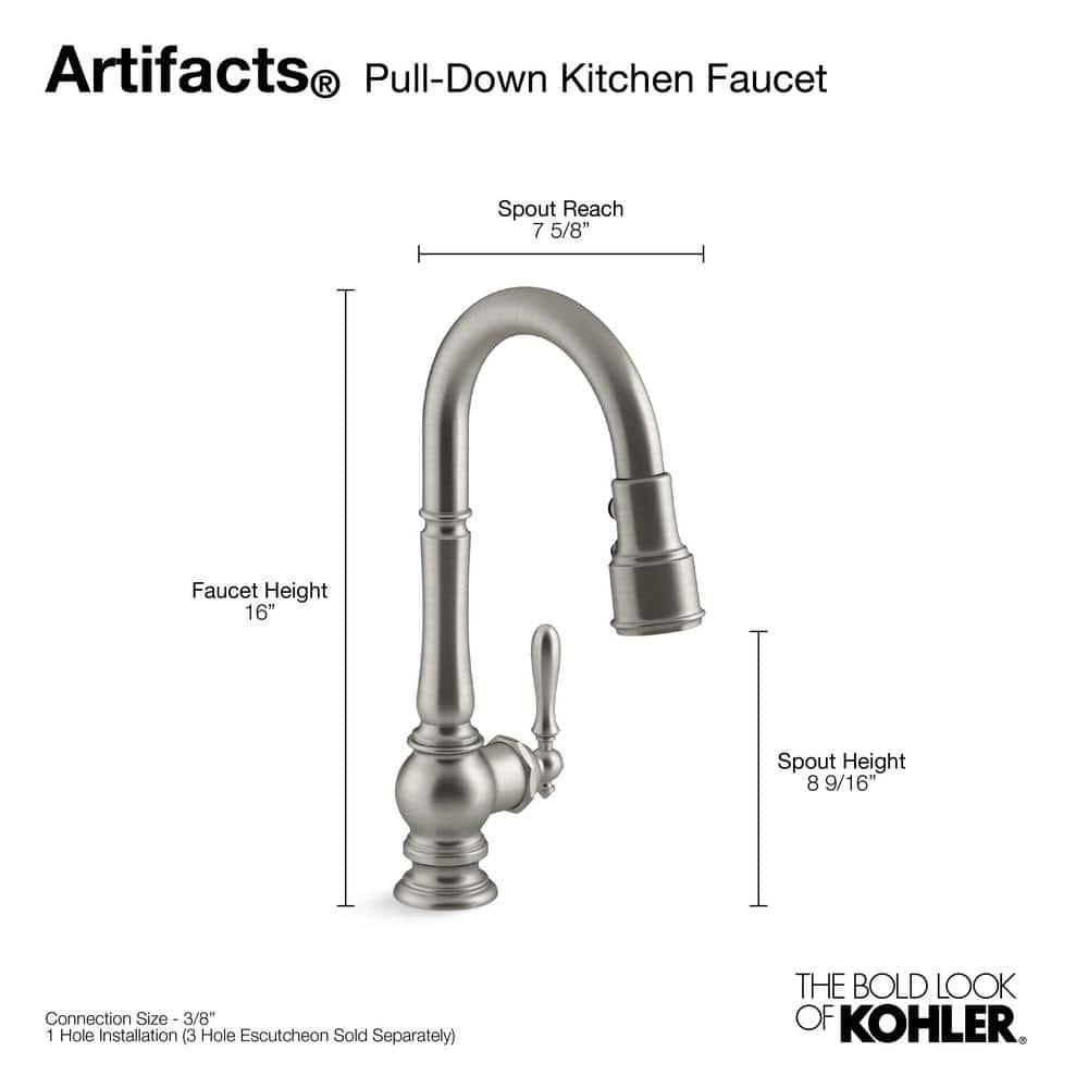 Artifacts® Pull Down Bar Faucet with Accessories
