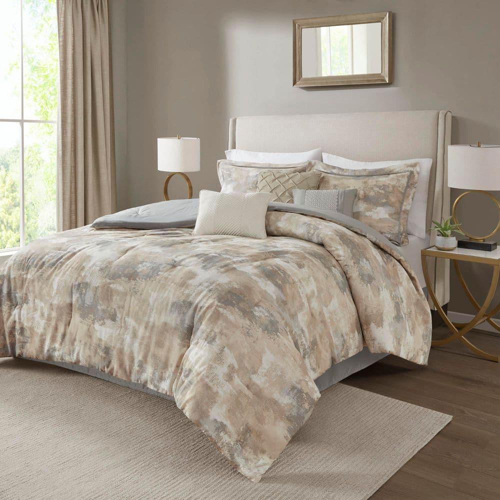 Madison Park Beacon 7 Piece Textured Cotton Blend Comforter Set & Reviews | Wayfair
