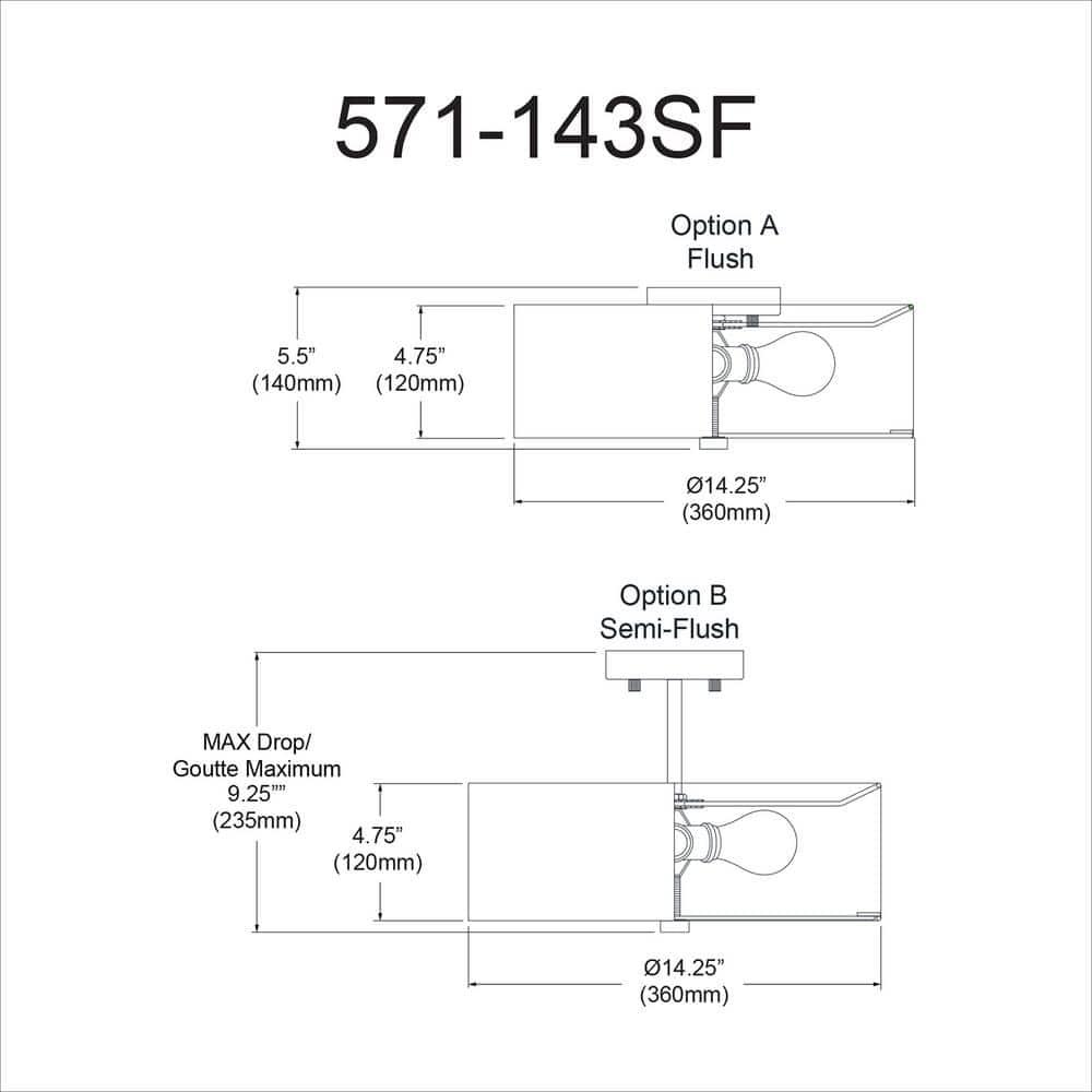 3 Light Incandescent Matte Black Semi-Flush Fixture with White Shade