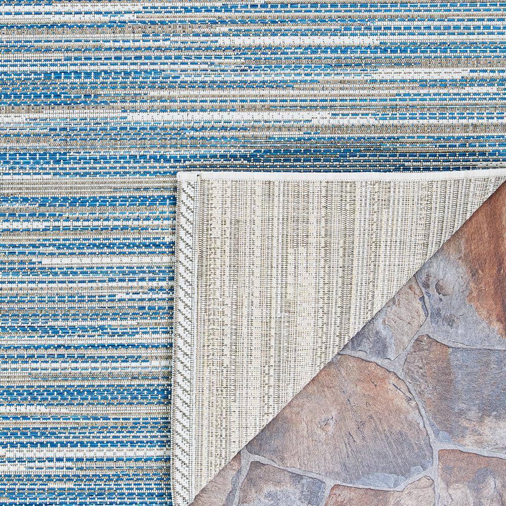 Couristan Monte Carlo Coastal Breeze Indoor/Outdoor Area Rug, 2'3" x 7'10" Runner, Ocean-Champagne