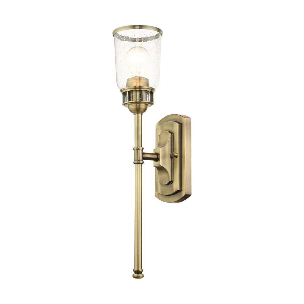 Livex Lighting Lawrenceville 1 - Light Sconce in Antique Brass