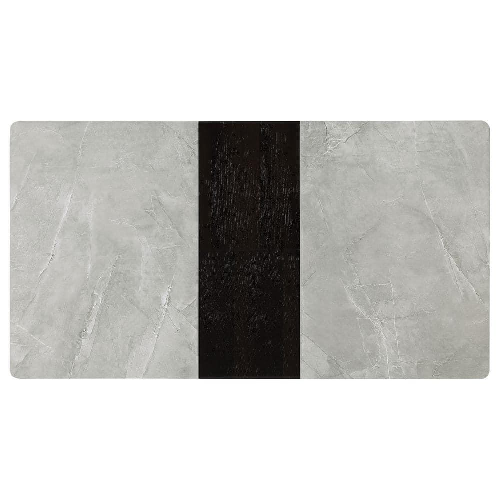 Coaster Mina Rectangular Contemporary Wood Dining Table in Gray