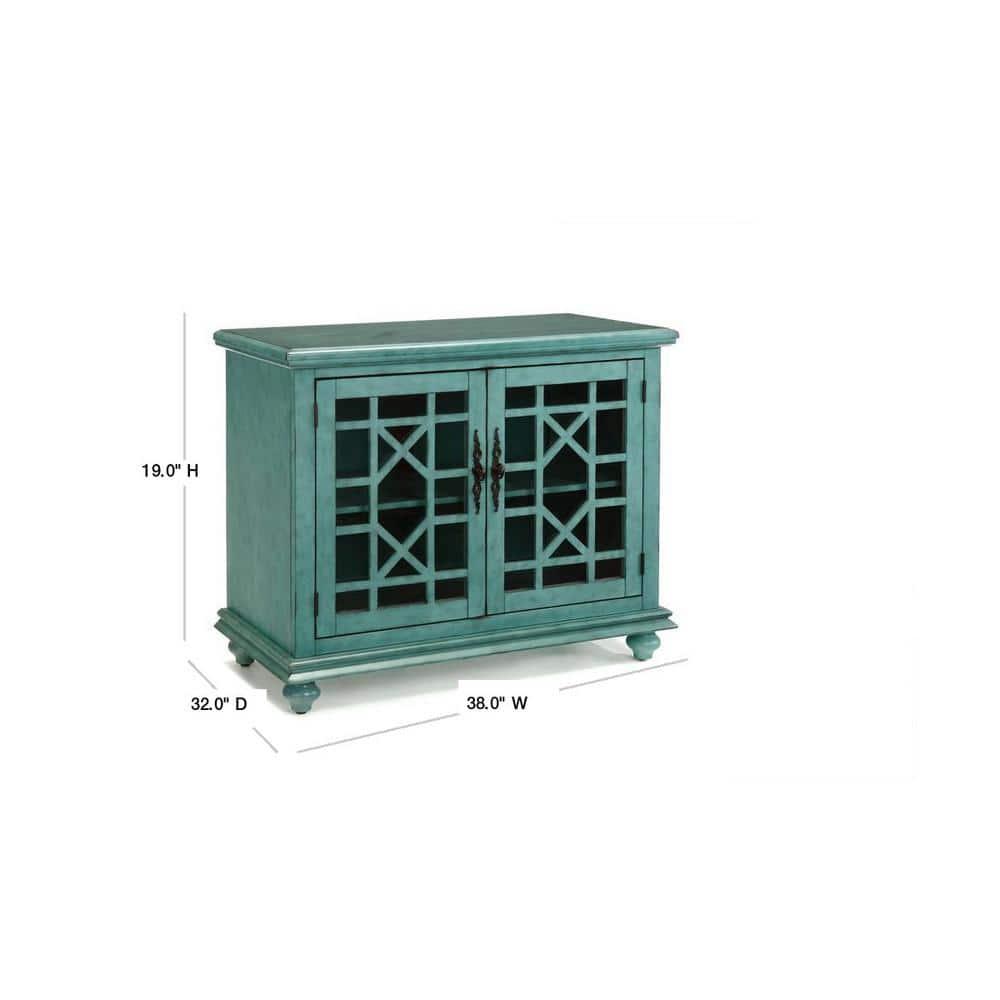 Martin Svensson Home Elegant Small Spaces TV Stand, Teal